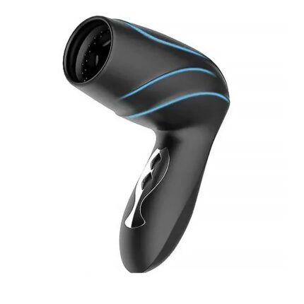Hair Dryer automatischer Masturbator mit 10 Vibrations Saugmodi Weicher TPE-Kanal freihändiger Penistrainer – Bild 6