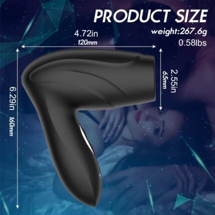 Hair Dryer automatischer Masturbator mit 10 Vibrations Saugmodi Weicher TPE-Kanal freihändiger Penistrainer – Bild 8