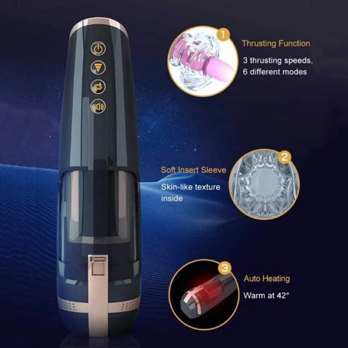 Hero Automatischer Masturbator mit 6-Frequenz-Stoß-Selbsterhitzungs Sex Toys Männer