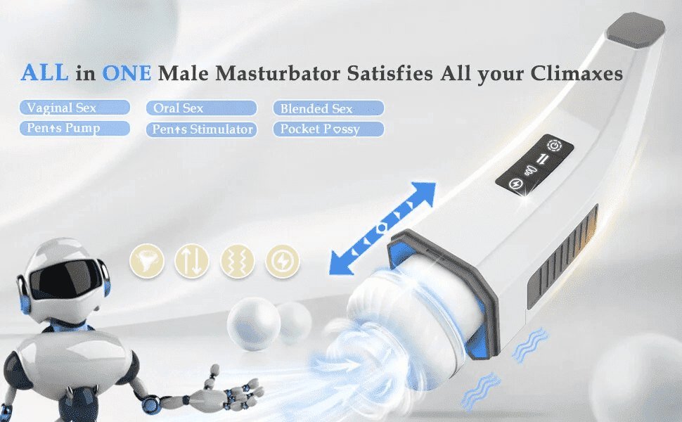 Hgod 007 Automatischer Masturbator mit Heizung 4 Vibration 5 Stoßen 7 Saugen Männer Sex Spielzeuge