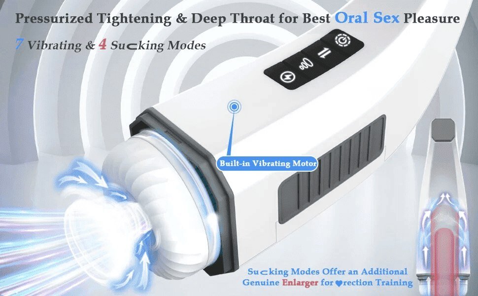 Hgod 007 Automatischer Masturbator mit Heizung 4 Vibration 5 Stoßen 7 Saugen Männer Sex Spielzeuge