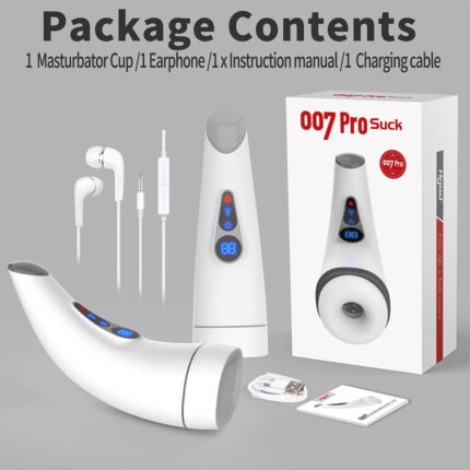 Hgod 007 Pro 9 Vibrierender & 9 Saugender Masturbator mit Heizung Stimme, Blowjob, LCD Sexspielzeug für Männer