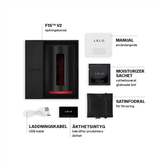 LELO F1S V2 Elektrischer Masturbator 4 Vibrationen Wasserdichte Silikon Taschenmuschi Sexspielzeug für Männer