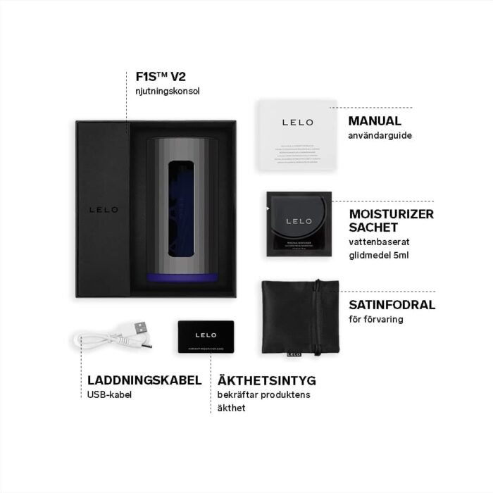 LELO F1S V2 Elektrischer Masturbator 4 Vibrationen Wasserdichte Silikon Taschenmuschi Sexspielzeug für Männer