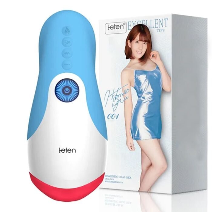 LETEN 10 Vibrationsmodi Masturbieren für Männer Sexspielzeug mit intelligentem Beheiztem Zungenlecken Sextoy Männer