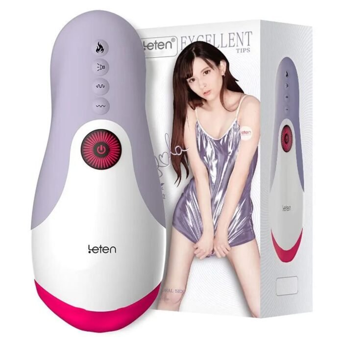 LETEN 10 Vibrationsmodi Masturbieren für Männer Sexspielzeug mit intelligentem Beheiztem Zungenlecken Sextoy Männer
