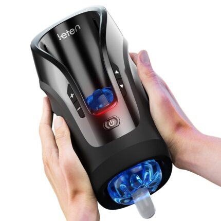 LETEN Automatischer Masturbator 10 Vibrationsstoßmodi Volle Kehle Männer Sex Spielzeuge