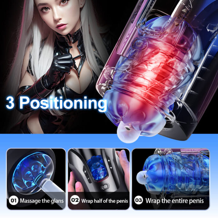 LETEN Automatischer Masturbator 10 Vibrationsstoßmodi Volle Kehle Männer Sex Spielzeuge
