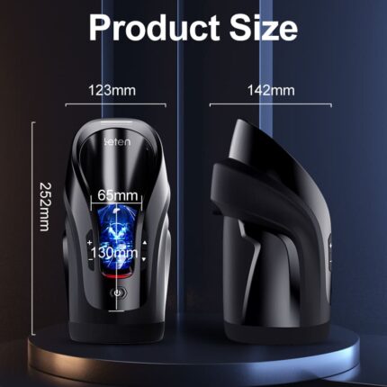 LETEN Automatischer Masturbator 10 Vibrationsstoßmodi Volle Kehle Männer Sex Spielzeuge
