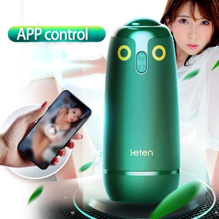 LETEN Automatischer Masturbator Sexspielzeug mit 6 Vibrations & APP Steuerung Voice Taschenmuschi