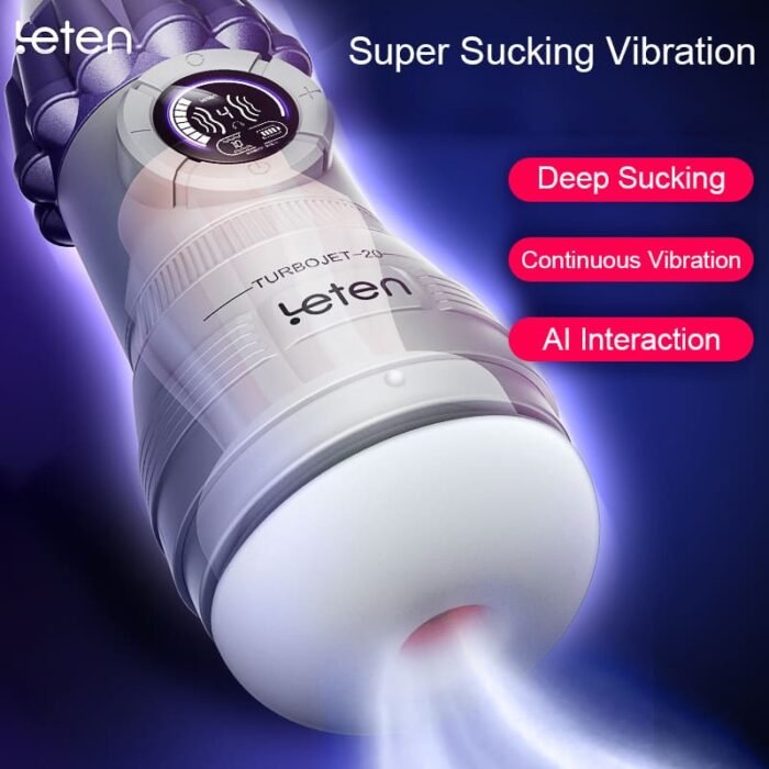 LETEN Deep Sucking Masturbieren für Männer Taschenmuschi Penis Vibrator Eichel Penis Masturbator
