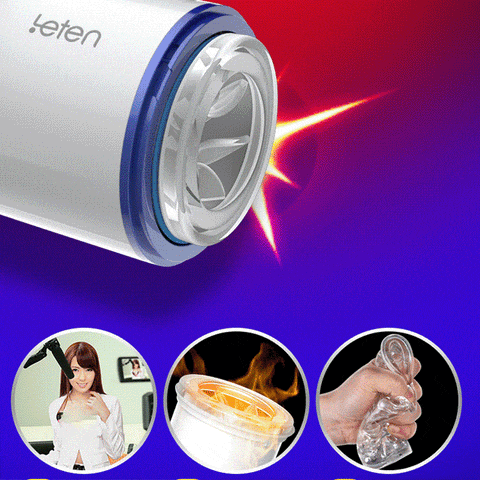 LETEN Elektrischer Masturbator Cup 7 Stoß & Rotationsmodi Freihändiges Masturbieren für Männer mit Basis