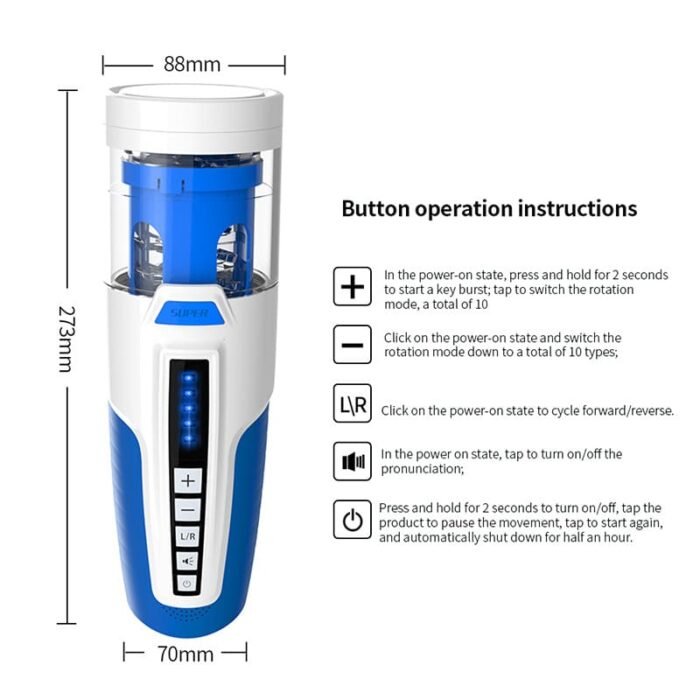 LETEN Elektrischer Masturbieren für Männer mit 5 Geschwindigkeiten, 5 Rotation & 6 Szenen Penis Vibrator Paare Solo