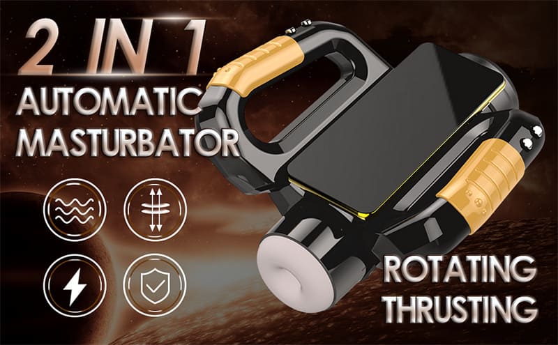 LVMAOR Hercules Automatischer Masturbator mit 10 Vibration Stoß & Rotationsmodi Sextoys für Männer mit Griff