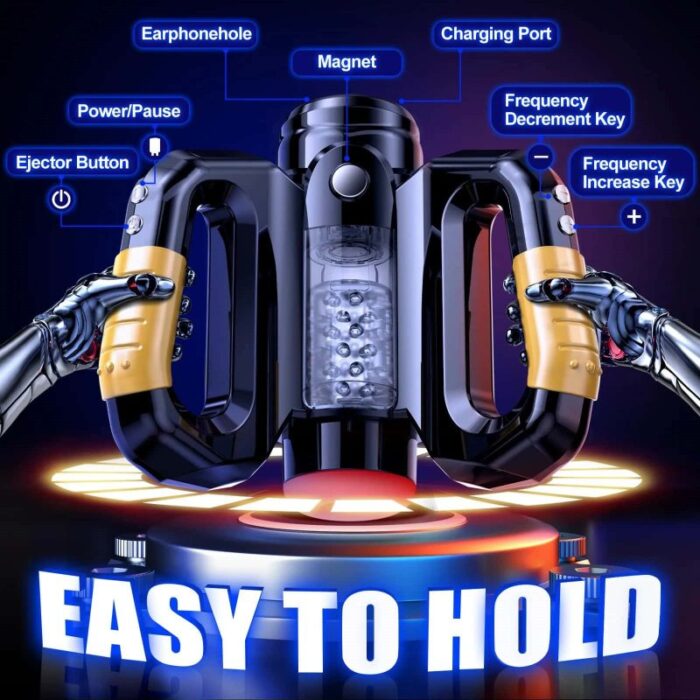 LVMAOR Hercules Automatischer Masturbator mit 10 Vibration Stoß & Rotationsmodi Sextoys für Männer mit Griff