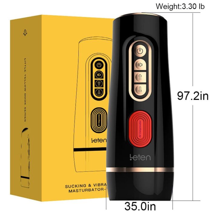 Leten 7 Vibration 3 Geschwindigkeiten Masturbieren für Männer mit Hochgeschwindigkeits-Kolbenmotor Penis Vibrator