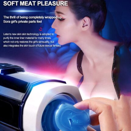 Leten Future Pro 708 3RD Masturbator mit Heizfunktion und 10 Vibrationsstoß-LED-Bildschirm Sexspielzeug für Männer