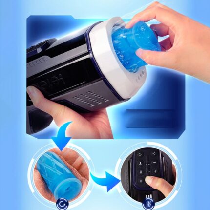 Leten Future Pro 708 3RD Masturbator mit Heizfunktion und 10 Vibrationsstoß-LED-Bildschirm Sexspielzeug für Männer