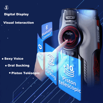 Leten Future Pro 708 3RD Masturbator mit Heizfunktion und 10 Vibrationsstoß-LED-Bildschirm Sexspielzeug für Männer