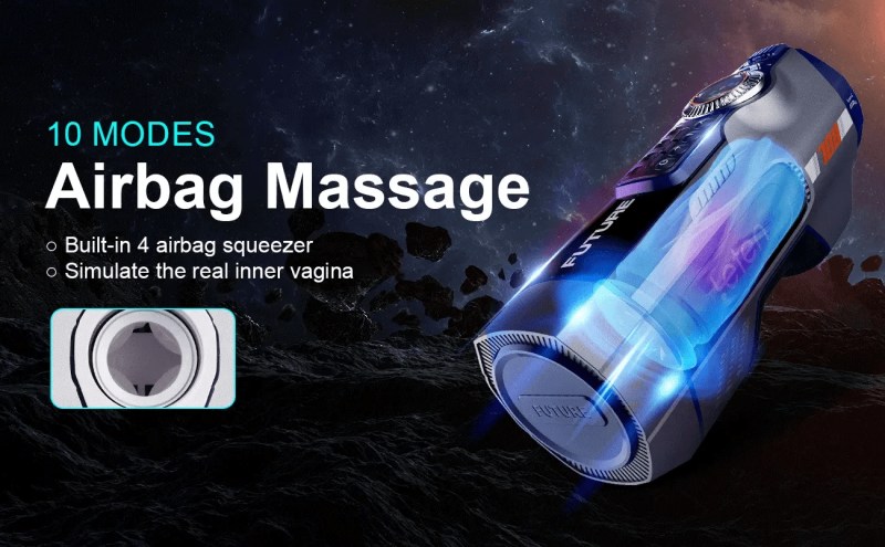 Leten Future Pro 708 3RD Masturbator mit Heizfunktion und 10 Vibrationsstoß-LED-Bildschirm Sexspielzeug für Männer