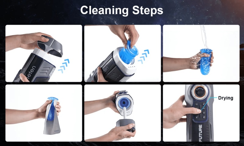 Leten Future Pro 708 3RD Masturbator mit Heizfunktion und 10 Vibrationsstoß-LED-Bildschirm Sexspielzeug für Männer