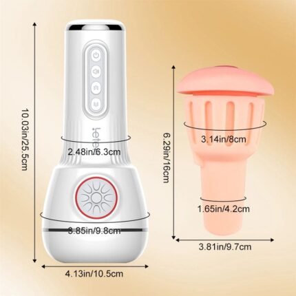 Leten SM240 Masturbator mit Heizung und Stimme, 10 Vibrations- und Saugmodi Sexspielzeug für Männer
