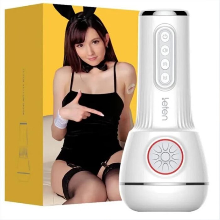Leten SM240 Masturbator mit Heizung und Stimme, 10 Vibrations- und Saugmodi Sexspielzeug für Männer