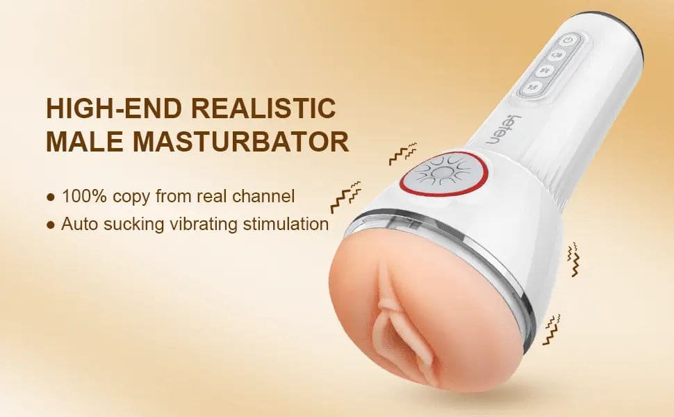 Leten SM240 Masturbator mit Heizung und Stimme, 10 Vibrations- und Saugmodi Sexspielzeug für Männer