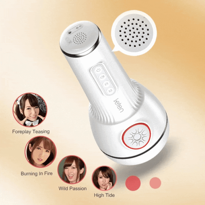 Leten SM240 Masturbator mit Heizung und Stimme, 10 Vibrations- und Saugmodi Sexspielzeug für Männer