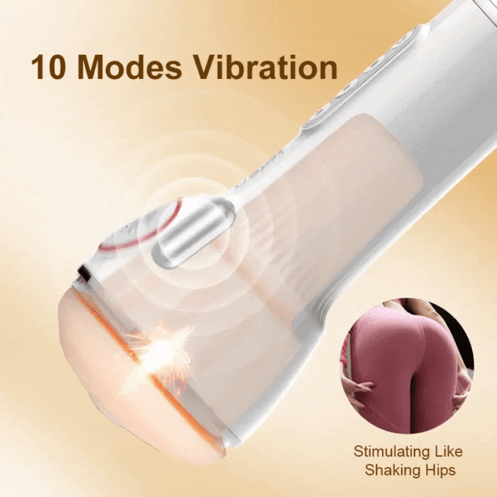 Leten SM240 Masturbator mit Heizung und Stimme, 10 Vibrations- und Saugmodi Sexspielzeug für Männer