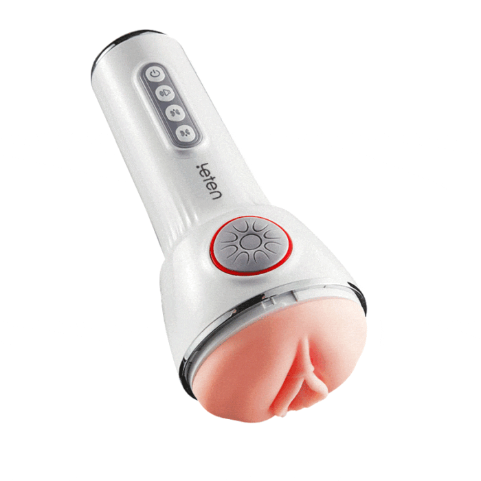 Leten SM240 Masturbator mit Heizung und Stimme, 10 Vibrations- und Saugmodi Sexspielzeug für Männer
