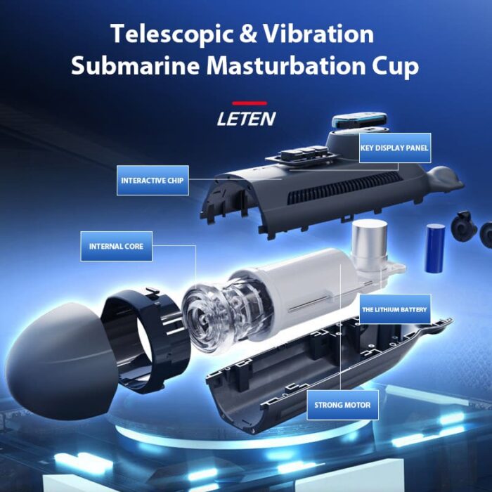 Leten Submarine Masturbator für Männer mit 7 Vibrations & 3 Stoßmodi Sex Spielzeug für die Männer Penispumpe