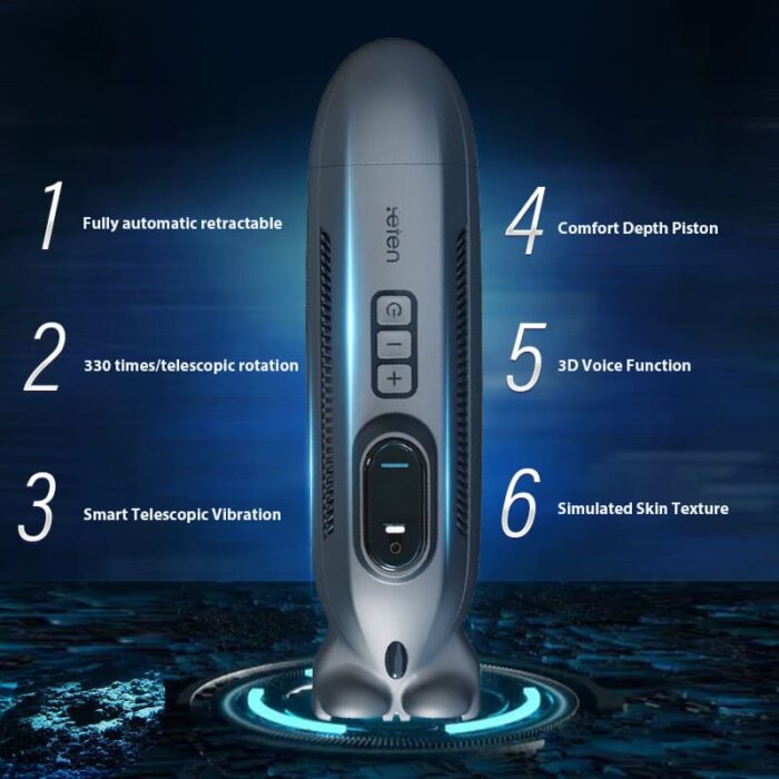 Leten Submarine Masturbator für Männer mit 7 Vibrations & 3 Stoßmodi Sex Spielzeug für die Männer Penispumpe