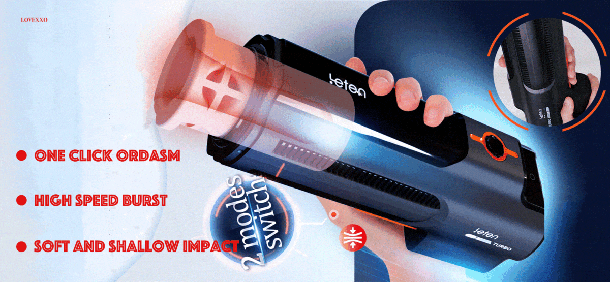 Leten Turbo 10 Stoßender Masturbator mit Sprachsteuerung, beheizt, 3D-Struktur Sexspielzeug für Männer