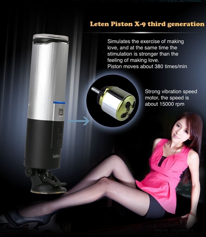 Leten X9 3RD Masturbieren für Männer 10 7 Vibration Stoß modi Sexspielzeug für Männer mit Saugnapfbasis