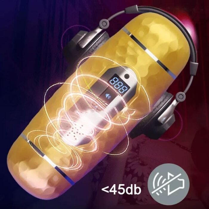 Lovesvibe 10 Vibrationen 5 Saugen Masturbator Mann mit Auto-Heizung Stimme LCD Pennis Stimulator
