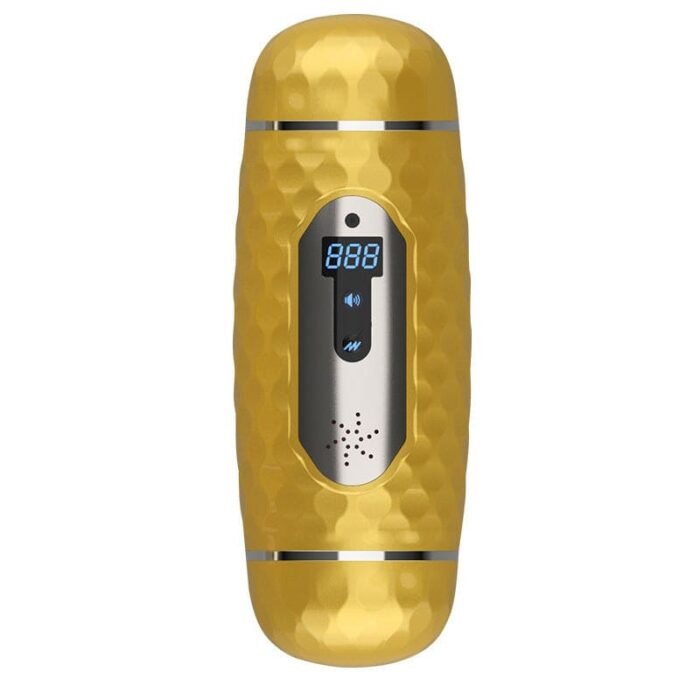Lovesvibe 10 Vibrationen 5 Saugen Masturbator Mann mit Auto-Heizung Stimme LCD Pennis Stimulator