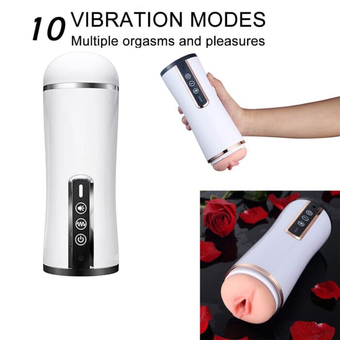 Lovesvibe 10 Vibrations Deep Throat Automatischer Masturbator Sexspielzeug Silikon Sexspielzeug für Männer