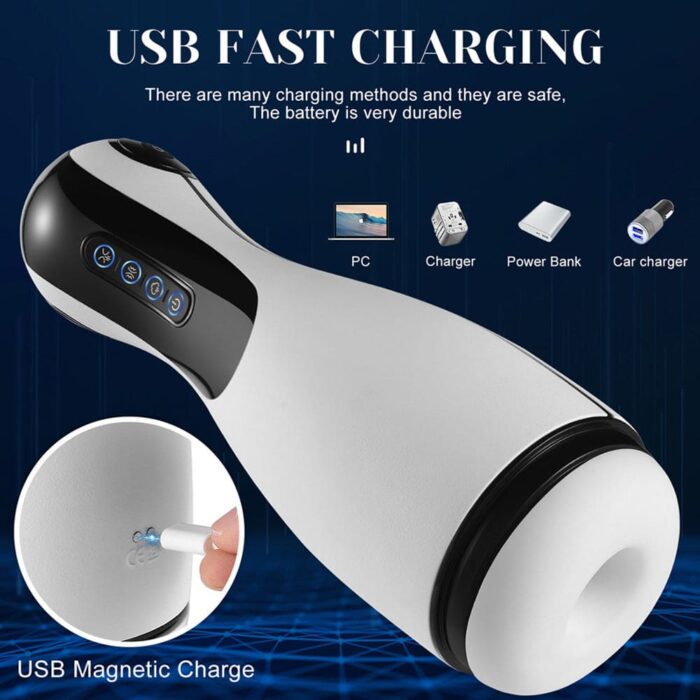 Lovesvibe 3-in-1 Masturbator für Männer mit 10 Vibrations und 3 Saugmodi One-Click-Höhepunkt Blowjob Penis Vibrator