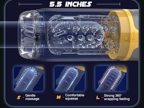 Lovesvibe 3-in-1-Masturbatoren für Männer mit 7 Stoßrotationsmodi, superstarkes Sexspielzeug für Männer