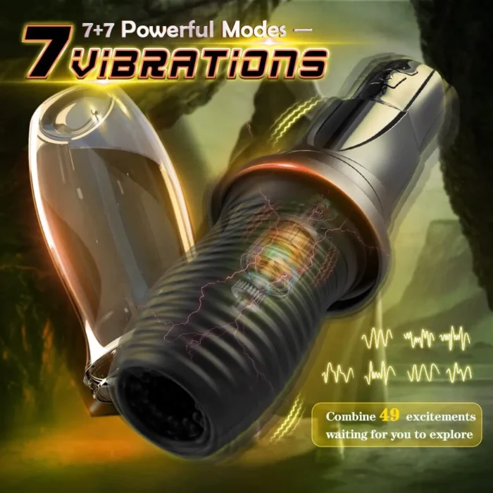 Lovesvibe 360° umwickelter Elektrischer Masturbator Sex Spielzeug 7 Vibrations & 7 Rotations modi Sextoys Männer