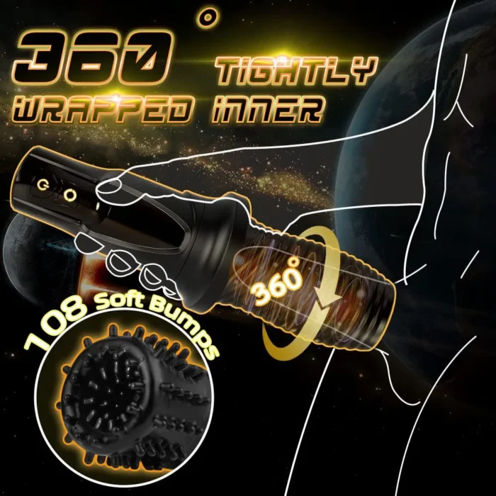Lovesvibe 360° umwickelter Elektrischer Masturbator Sex Spielzeug 7 Vibrations & 7 Rotations modi Sextoys Männer