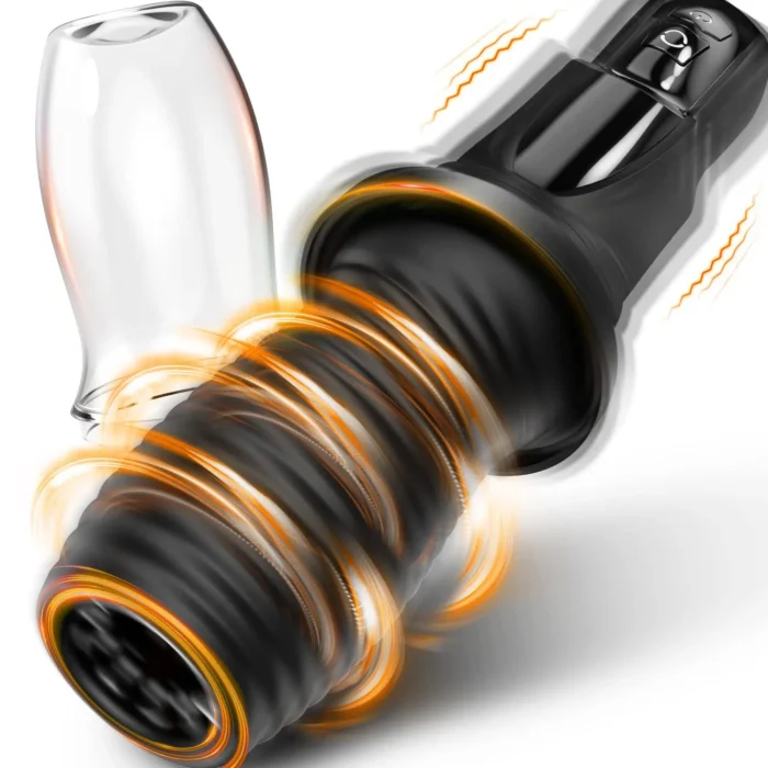 Lovesvibe 360° umwickelter Elektrischer Masturbator Sex Spielzeug 7 Vibrations & 7 Rotations modi Sextoys Männer