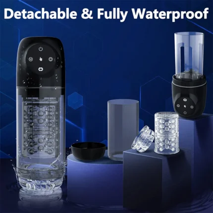 Lovesvibe 4-in-1-Masturbator für Männer mit 7 Saug & 7 Rotationsfunktionen und One-Click-Release Sex Toys Männer