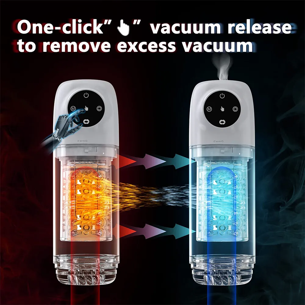 Lovesvibe 4-in-1-Masturbator für Männer mit 7 Saug & 7 Rotationsfunktionen und One-Click-Release Sex Toys Männer