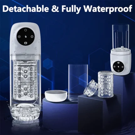 Lovesvibe 4-in-1-Masturbator für Männer mit 7 Saug & 7 Rotationsfunktionen und One-Click-Release Sex Toys Männer