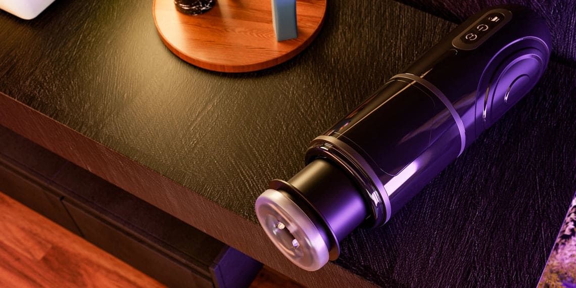Lovesvibe 7 Stoßrotation Automatischer Masturbator Voice Sexspielzeug Männer mit Saugnapf