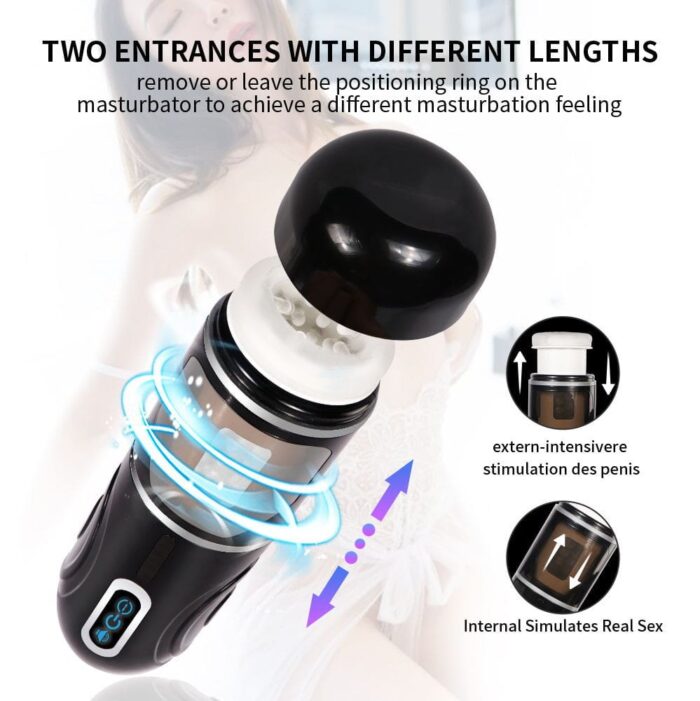 Lovesvibe 7 Stoßrotation Automatischer Masturbator Voice Sexspielzeug Männer mit Saugnapf