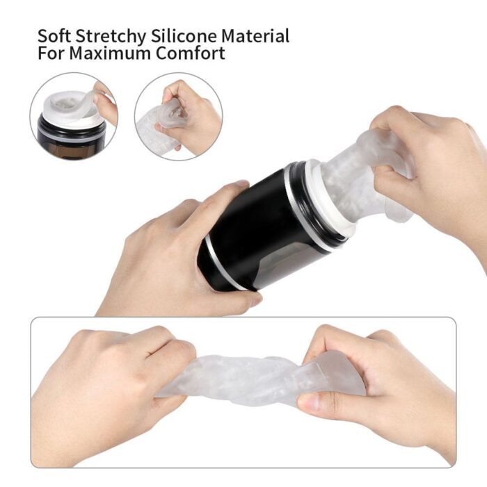 Lovesvibe 7 Stoßrotation Automatischer Masturbator Voice Sexspielzeug Männer mit Saugnapf