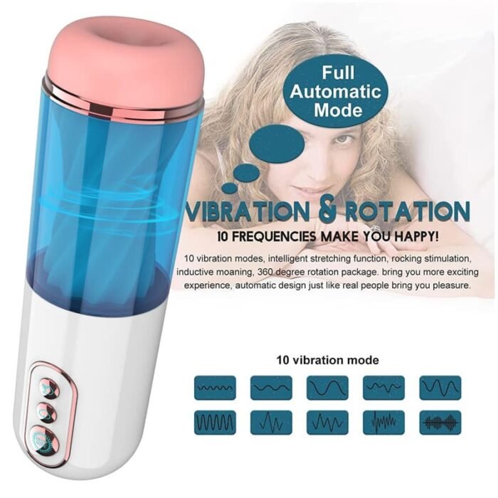 Lovesvibe 7 Vibrations und 3 Saugmodi Elektrischer Masturbator Weicher TPE-Kanal Voice Taschenmuschi Vibrator